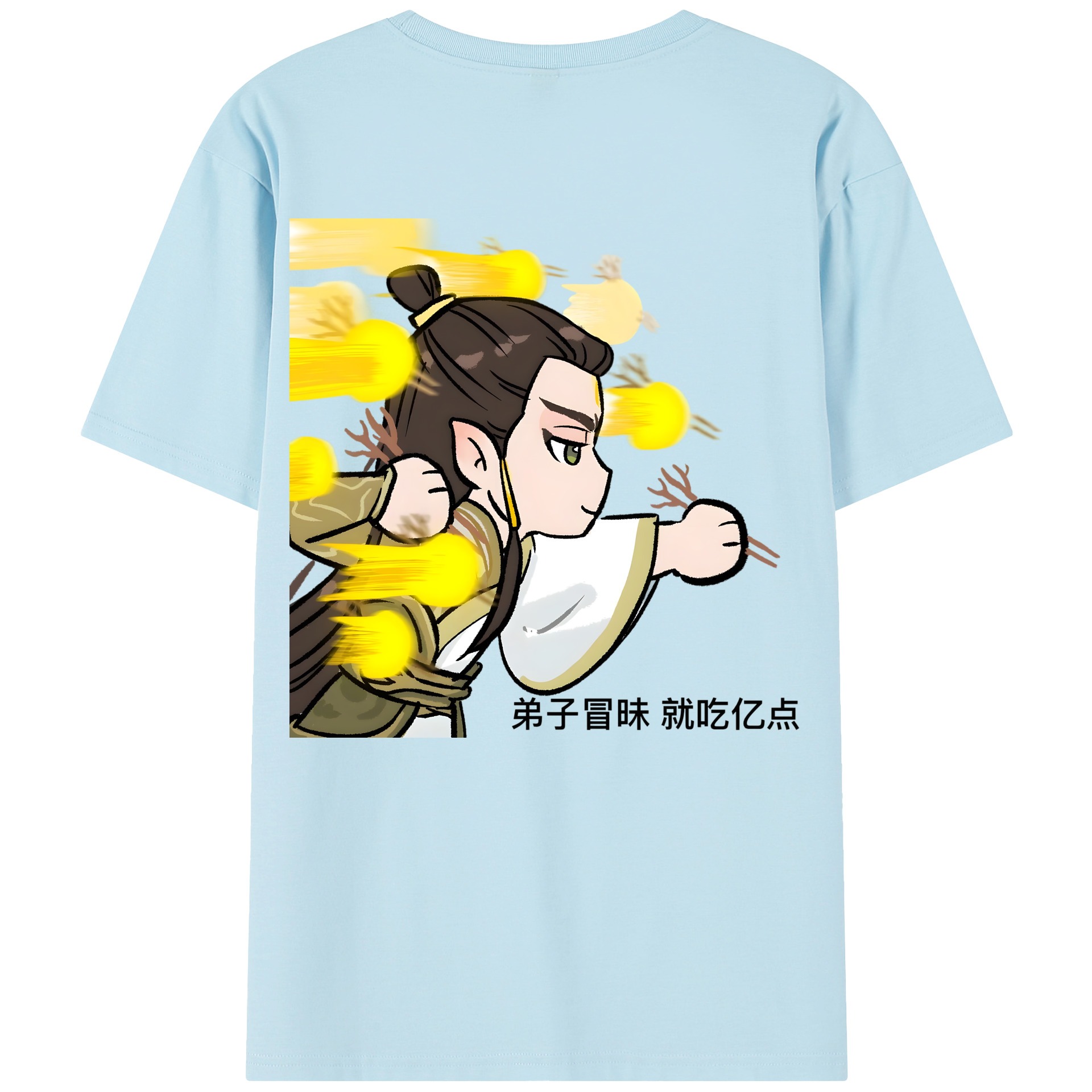 （画像用） Ne Zha 2 ナタ 魔童の大暴れ 綿100％半袖Tシャツ（背面プリント）
